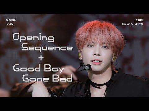221216 KBS 가요대축제 'Opening Sequence + Good Boy Gone Bad' 투모로우바이투게더 태현 직캠｜TXT TAEHYUN focus