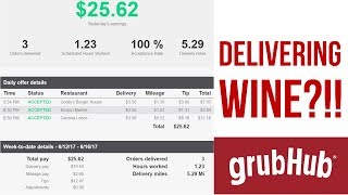 GrubHub Friday Delivering Wine