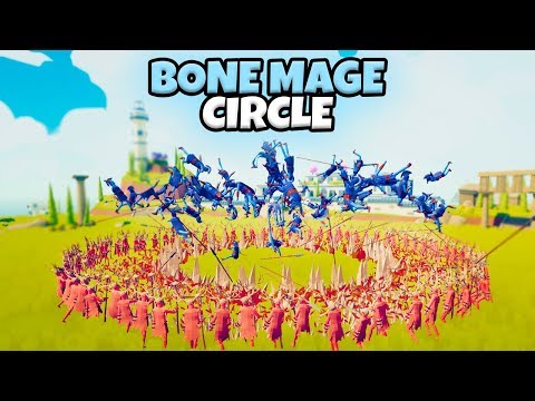RING OF EARTH SPIKES. BONE MAGE CIRCLE VS EVERY FACTION | TABS GAMEPLAY