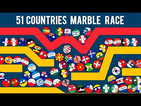 51 Countries Marble Race In Algodoo