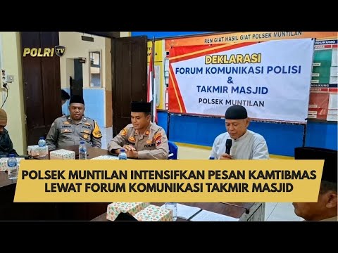 POLSEK MUNTILAN INTENSIFKAN PESAN KAMTIBMAS LEWAT FORUM KOMUNIKASI TAKMIR MASJID