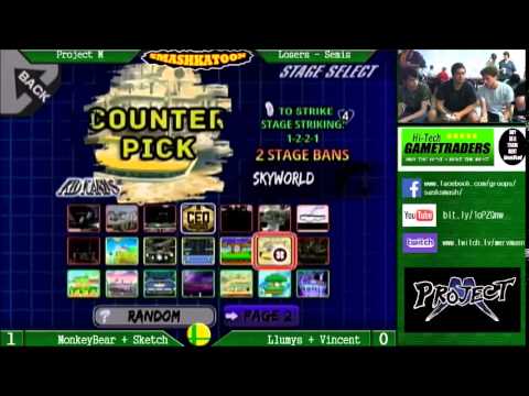 SMASKATOON Project M Doubles Losers Semis - MonkeyBear + Sketch vs Llumys + Sylarius
