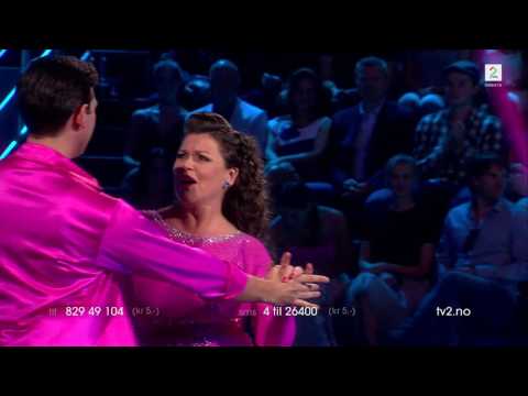 Jenny Jensen og Glenn Jørgen Sandaker danser cha cha cha