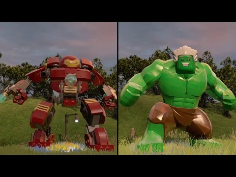 LEGO Marvel's Avengers - Hulkbuster vs Excelsior Hulk - CoOp Fight | Free Roam Gameplay [HD 1080p]