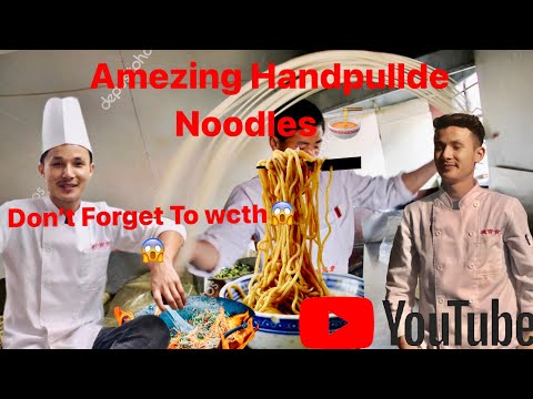The Art Of Making Noodles 🍜 By Hand😱😱🤤 #chainesefood #nobuvlog