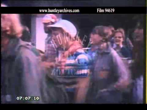 1981 Peace March leaves Copenhagen.  Archive film 94619