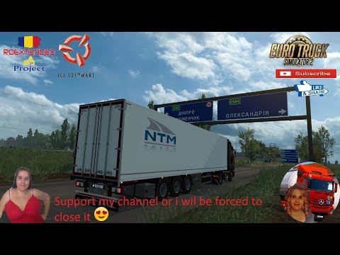 Euro Truck Simulator 2 (1.3&) Mercedes Actros MP4 Delivery in Ukraine NTM Trailer + DLC's & Mods