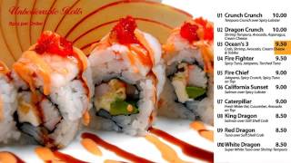 SAKURA SUSHI MENU / Unbelievable Rolls
