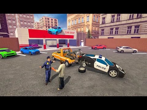 Car Towing To The Impound Yard । City Police Tow Truck Driving Game । Android Gameplay