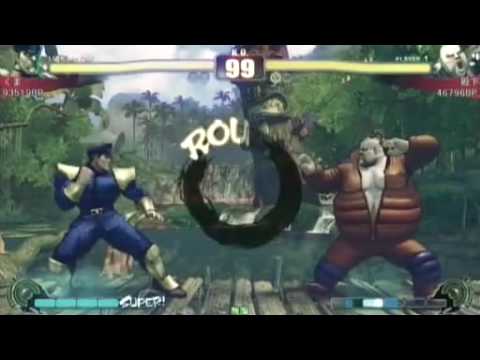 SF4:Kuma (Ve),Aojiru Guile (Bi),Zangitan (Za) vs ? (Ke),Shimakawa (Sa),Denka (Ru) - NSB 10