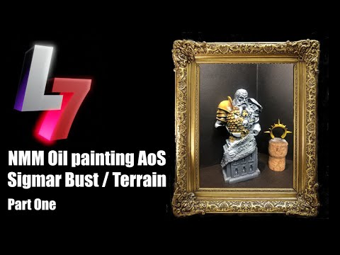 Painting with Oils NMM AoS Sigmar Bust/Terrain... Part I