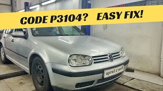 VW Golf How to fix code P3104  - Valve for intake manifold flap