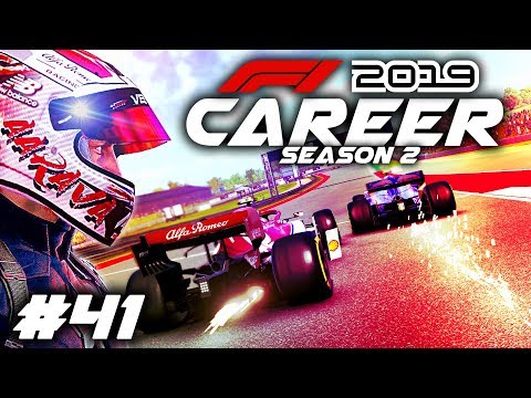 F1 2019 CAREER MODE Part 41: SPARKS FLY AT USA! 3 WIDE FOR THE LEAD!
