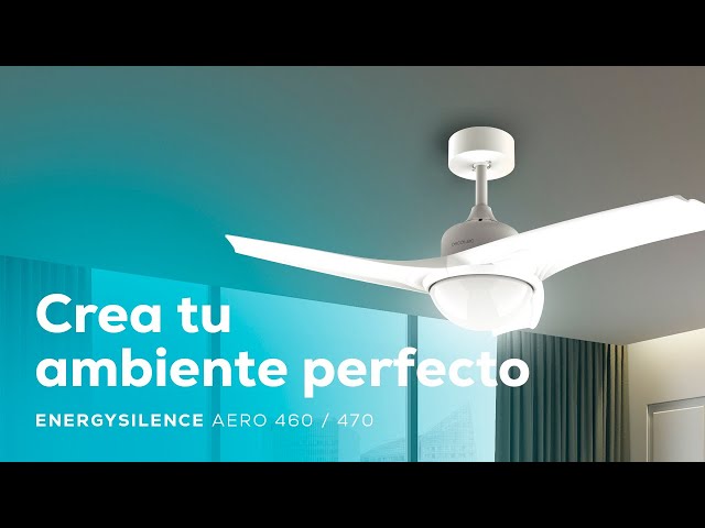 Ventilatore da soffitto Cecotec EnergySilence Aero 460 3 pale LED 3 velocità Bianco video