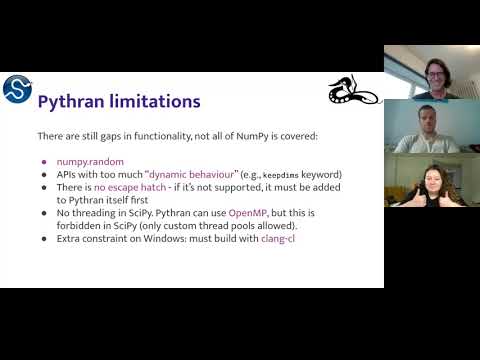Building SciPy Kernels with Pythran | SciPy 2021