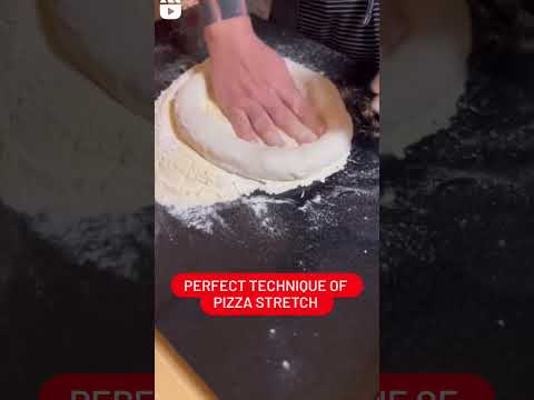 The perfect technique of pizza stretching| How to stretch pizza | 😱 #pizza #pizzalover #shorts