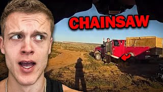 Man Tries Running At Cop With Chainsaw