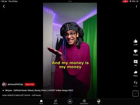 World smallest violin Indian parody