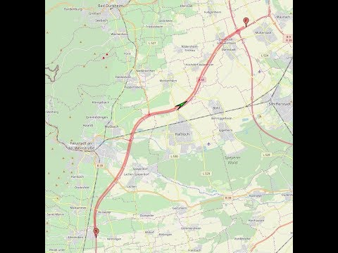 Autobahn A65:  Edenkoben ---:--- Dannstadt