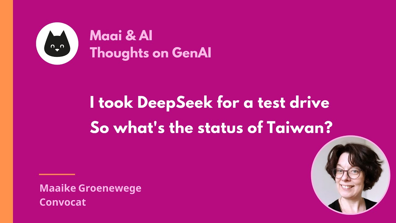 Taking Deepseek for a testdrive: so what's the status of Taiwan?