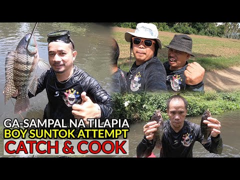 GA-SAMPAL na TILAPIA : Boy Suntok First Attempt ( Catch & Cook) San Pablo City, Laguna