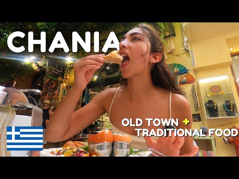 CRETE Vlog 🇬🇷  Eating my way through CHANIA Old Town | Traditional Food Tour