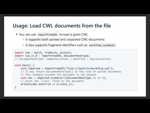 cwl-d: CWL parser for D