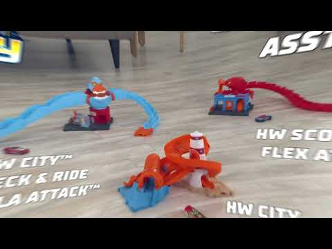 Mattel HOT WHEELS CITY trasų priedai (HDR29) video