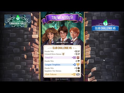 Harry Potter Puzzles & Spells ➔ Club Challenge ⫸ H5 ⫷ + SPECIAL ENCOUNTER ⫸ FORBIDDEN FOREST ⫷
