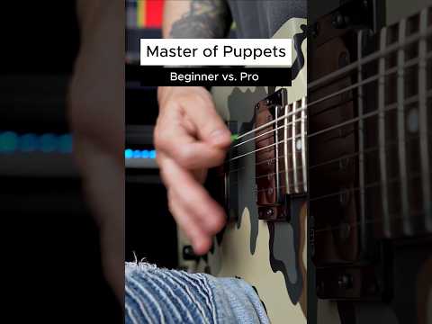 Beginner vs. Pro: Master of Puppets - how would you play it? 🎸🤘🏻 #metal