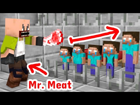 Mr.Meat attack 5 Baby Herobrine Brothers -  Minecraft Animation