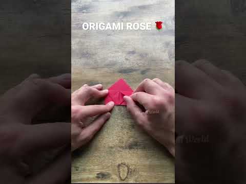 PAPER FLOWER ROSE ORIGAMI TUTORIAL | HOW TO MAKE PAPER FLOWER ROSE | DIY PAPER ROSE ORIGAMI