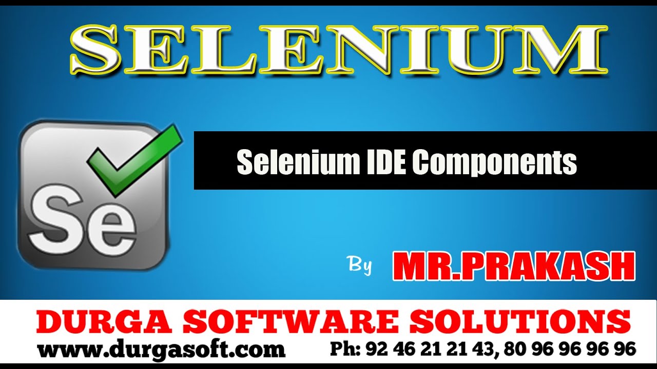 Selenium IDE Components