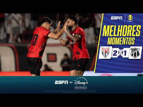Gols e lances de Atlético-GO x Ceará