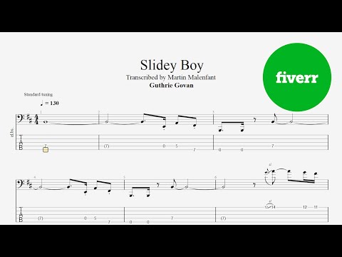 Guthrie Govan - Slidey Boy (bass tab)