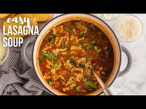 Easy ONE POT Lasagna Soup | The Recipe Rebel