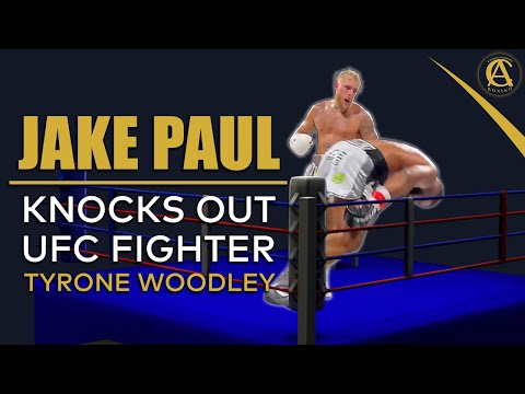 Wow! What A Knockout By Jake Paul Over Tyron Woodley Youtuber Knocks Out UFC Fighter #Shorts