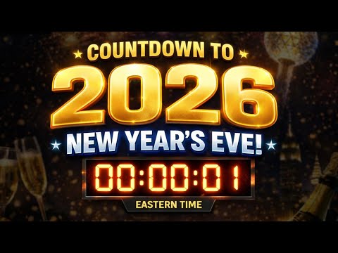New Year’s Countdown 2026 🎉 | EST Midnight Countdown 🎆 | Eastern Standard Time ⏰