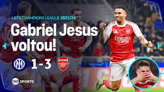 GABRIEL JESUS BRILHA, CRAVA DUAS VEZES E GYÖKERES COMPLETA O BAILE DO ARSENAL | INTER 1 X 3 ARSENAL
