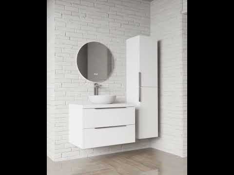 kielle Idolio - Dulap bază cu balt inclus, pentru lavoar 80x54x50 cm, cu decupaj, alb lucios 50024800