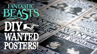 Fantastic Beasts DIY: 12 Wanted Posters - Easy Printables