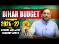 Bihar Budget 2026 27 Complete Analysis For 72nd BPSC Prelims By Rohit Sir 5 Marks Sureshot