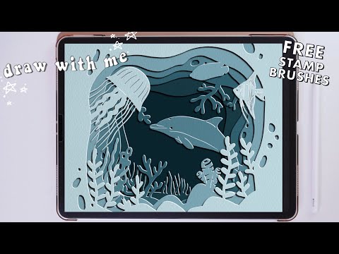 How to create Reatistic Cut Paper Effect in Procreate | Easy step by step tutorial with free brushes