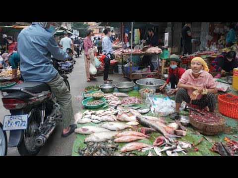 Evening Street Food Market @Orussey Market - Walk Around Street Food Phsa Orussey Town Market