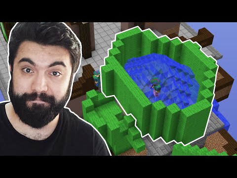OFFICIALLY MADE THE POOL DEFENSE!  Minecraft: BED WARS