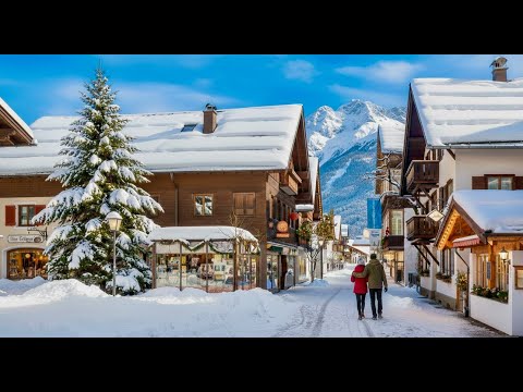 Most Beautiful Alpine Village in Winter 🏔️ | Oberstdorf Germany 4K ASMR