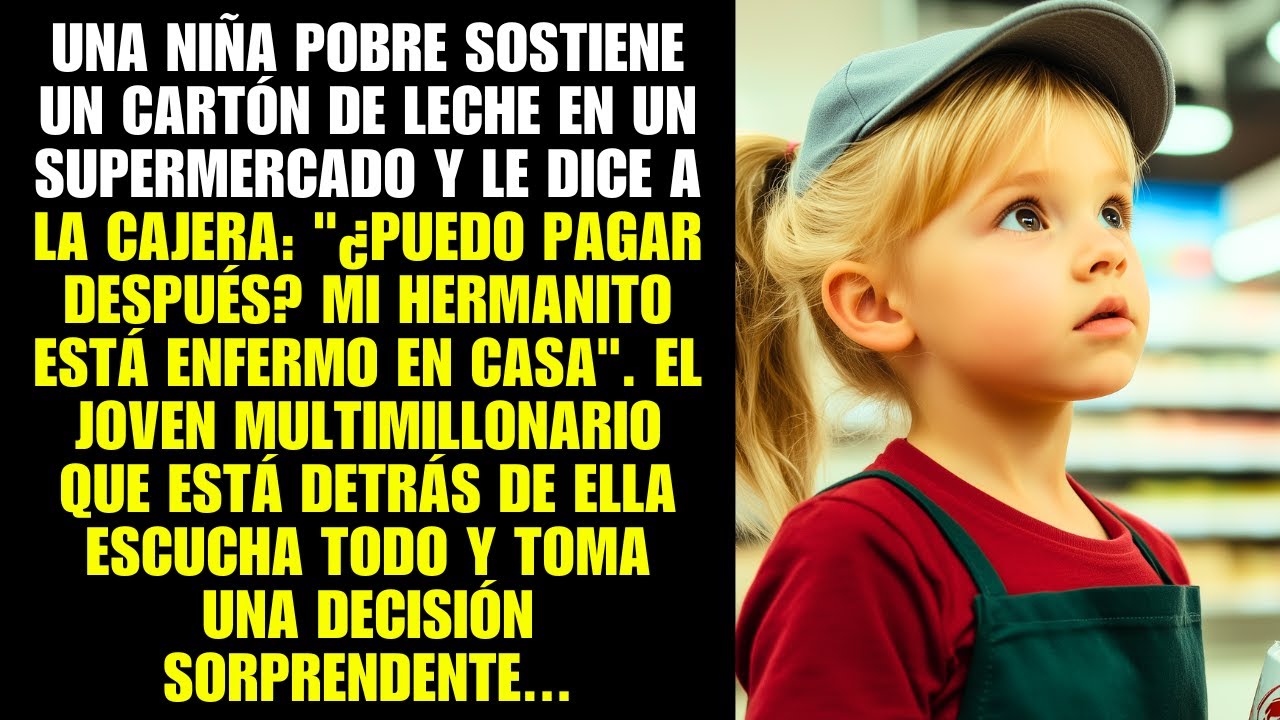 Una niña dice: "¿Puedo pagar después?" El millonario detrás escucha… y toma una gran decisión.1/2