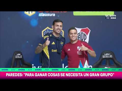 SUPERCLÁSICO BOCA vs RIVER - CONFERENCIA DE PRENSA DE LEANDRO PAREDES Y JUANFER QUINTERO