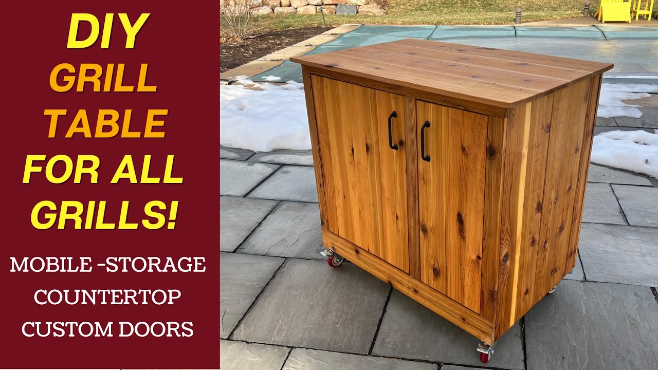 DIY Grill Cart for any GRILL... Build your Own BBQ Station!