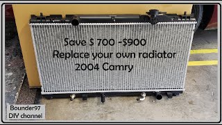 Auto repair (changing a radiator in a 2002  - 2006 Camry)